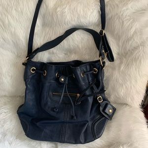 Leather large crossbody bag
